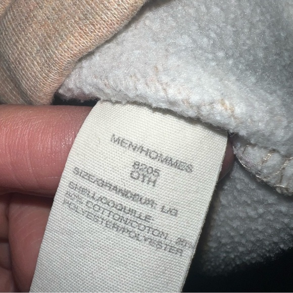 Woolrich Pullover 1/4 Zip Sweater Oatmeal with Elbow Patches Men’s Size Large - Picture 10 of 13